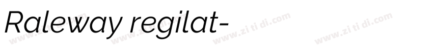 Raleway regilat字体转换